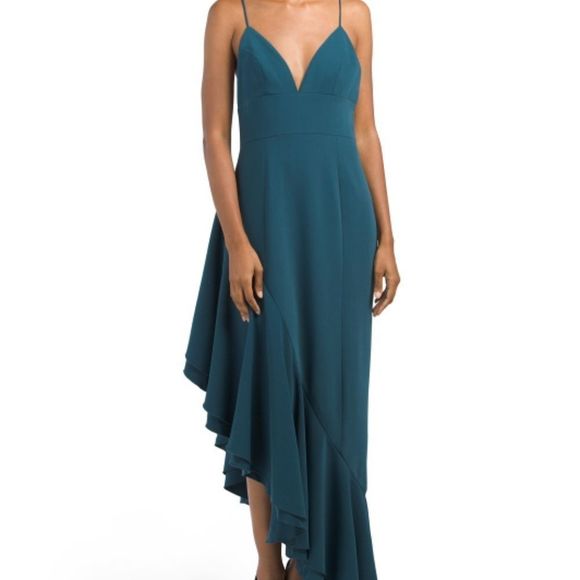 Beautiful Cameo Collection green evening gown size L, new with tags! - Picture 5 of 11